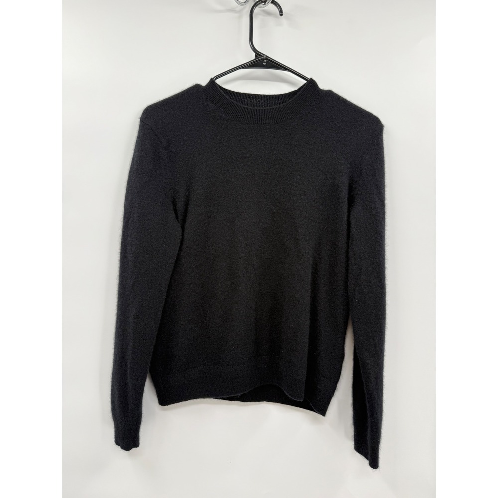Banana Republic M Cashmere‎ Sweater Womens Black Crewneck Long Sleeve Knit